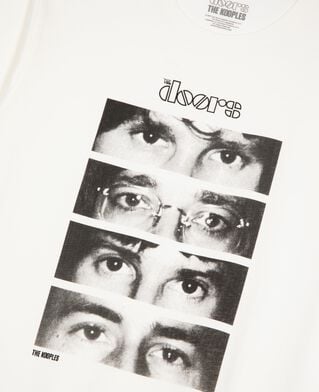 The Kooples MIXED ECRU mixed t-shirt the doors x the kooples ecru