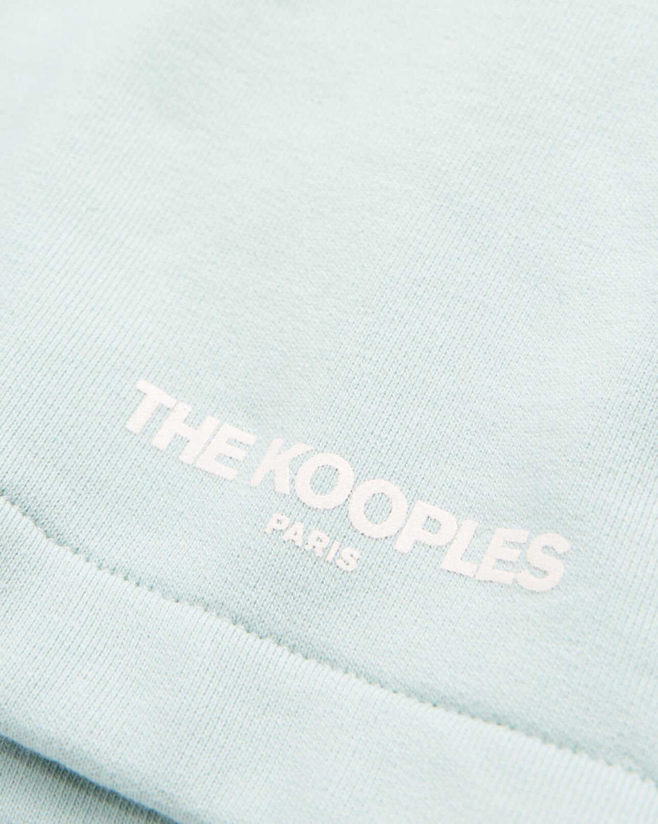 The Kooples HOMME GRIS BLEU short vert coton logo taille élastique