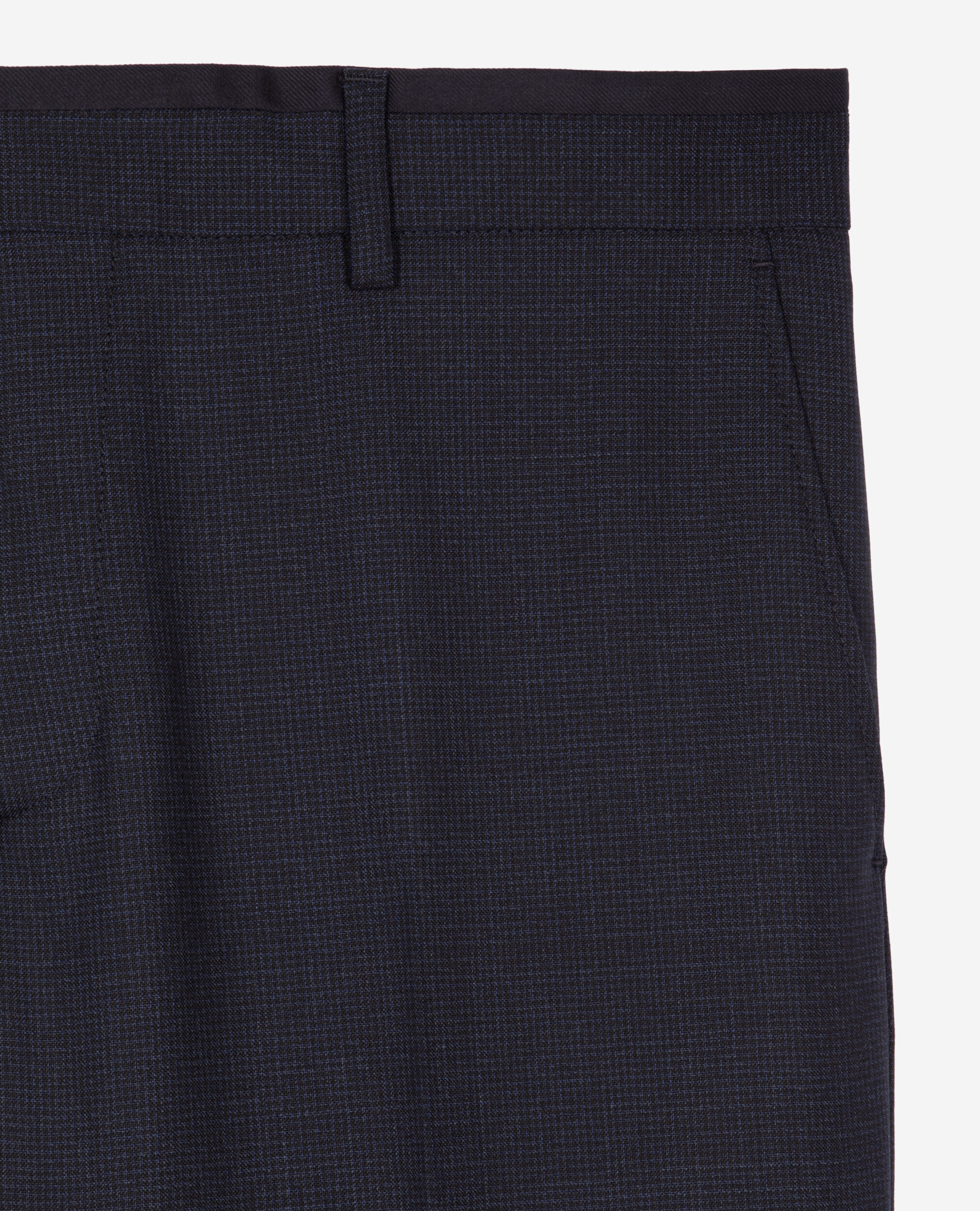 Blue houndstooth suit pants, NAVY, hi-res image number null