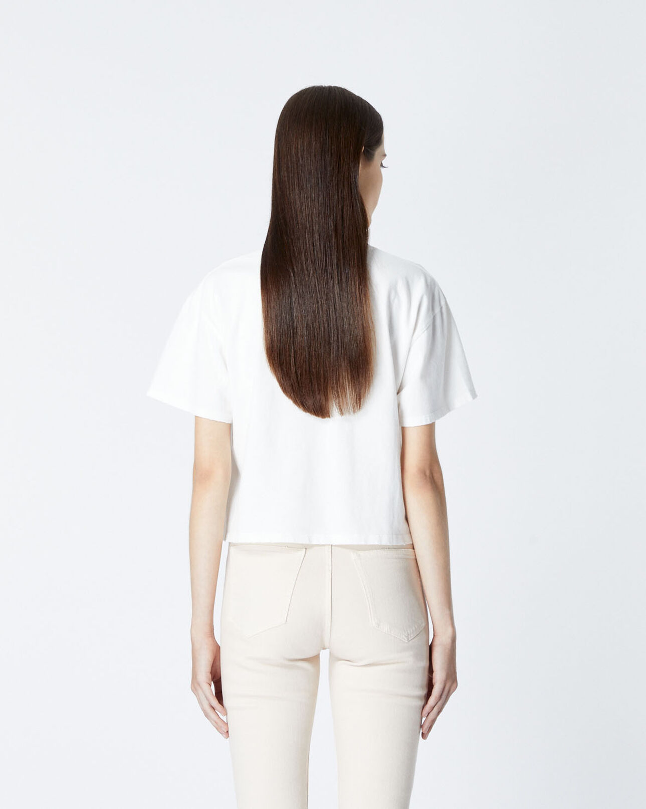 The Kooples FEMME ECRU t-shirt écru coton motif blondie
