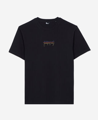 The Kooples HOMME BLACK WASHED t-shirt avec sérigraphie noir