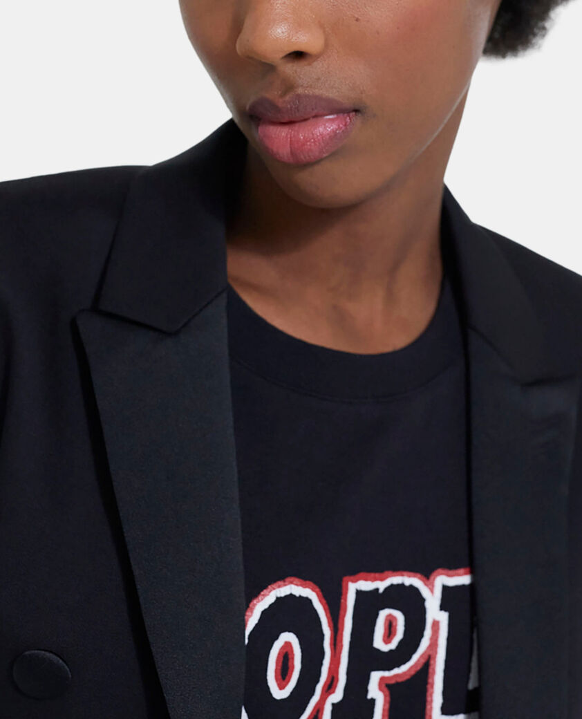 The Kooples DAMEN BLACK schwarzes anzugsakko aus wolle