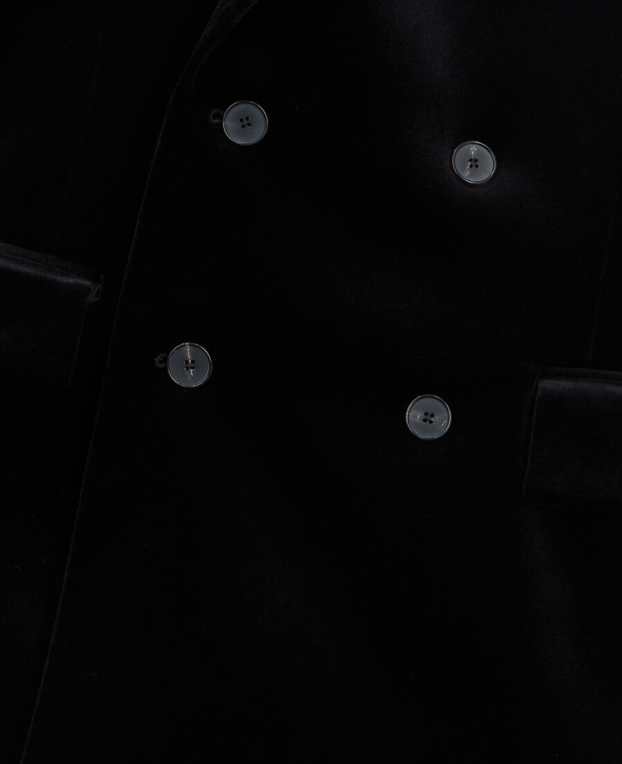 veste de costume croisée noire