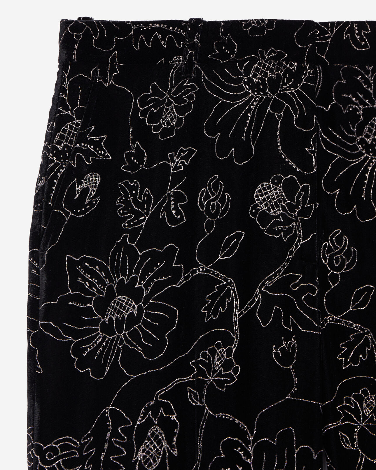 The Kooples WOMEN BLACK black velvet suit trousers