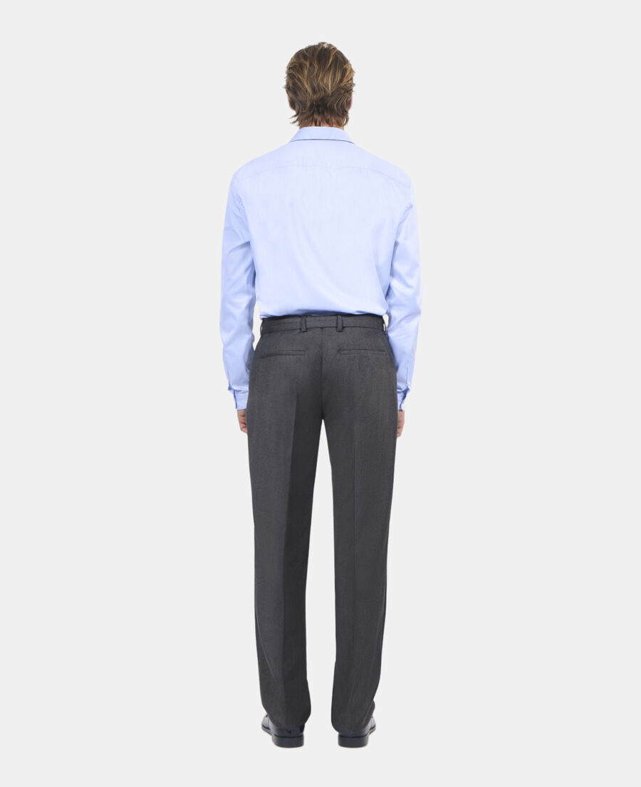 The Kooples H LIGHT GREY MEL/WHITE grey flannel suit trousers