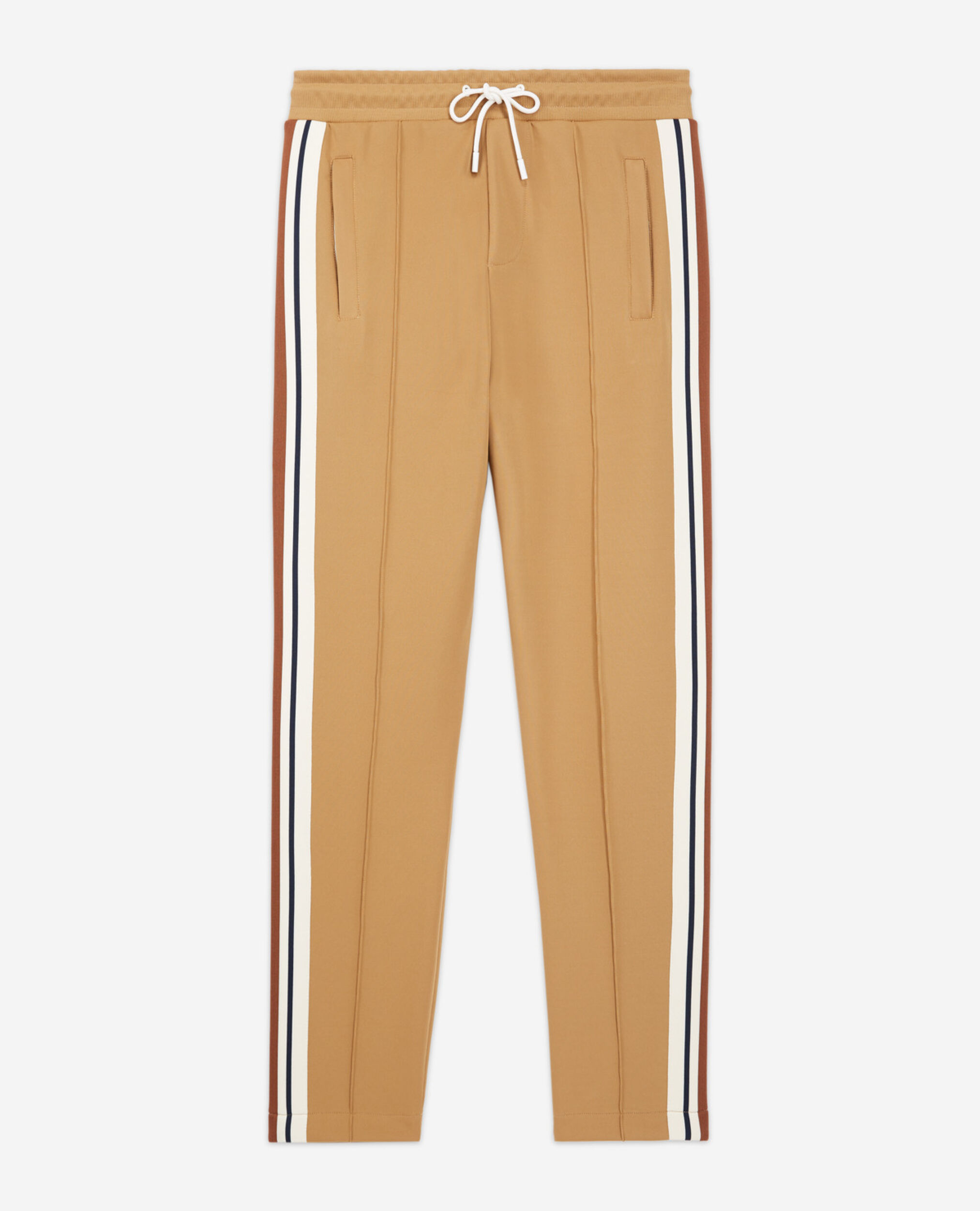 Camel joggers with side zippers and stripes, CAMEL, hi-res image number null