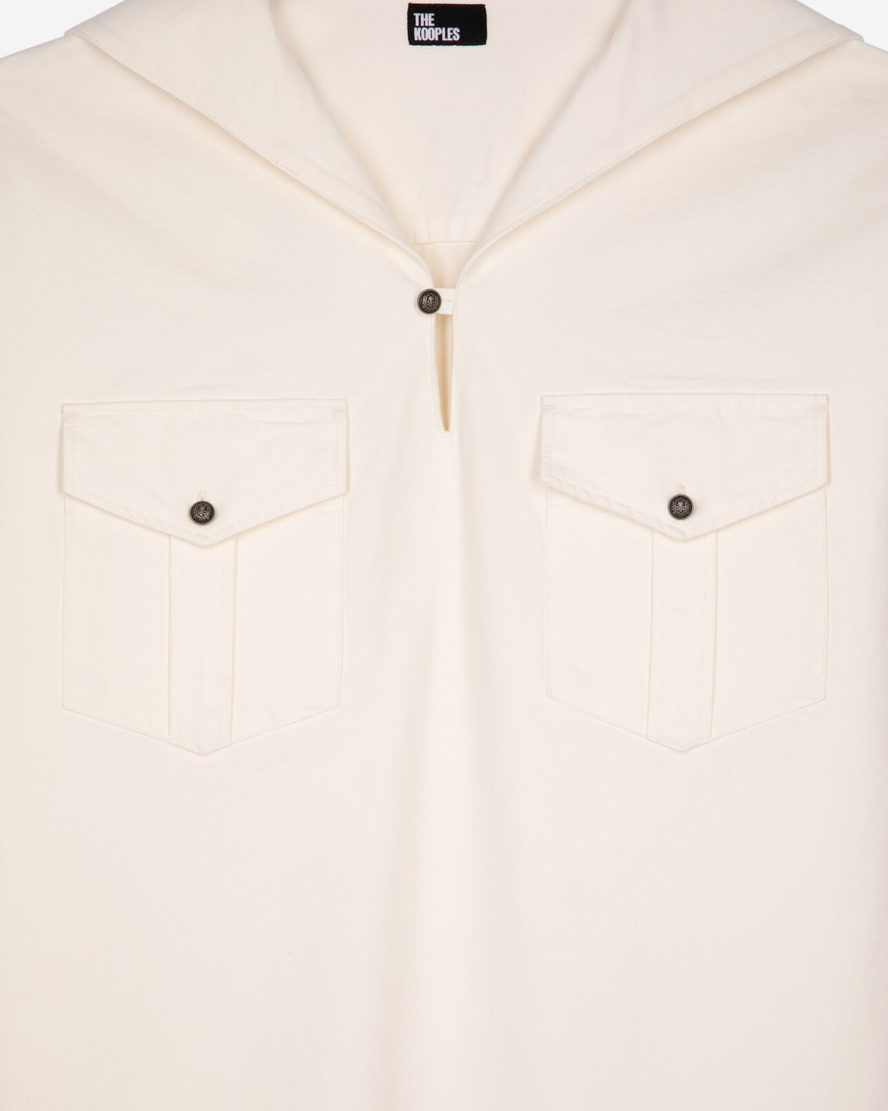 The Kooples MEN ECRU white shirt collar