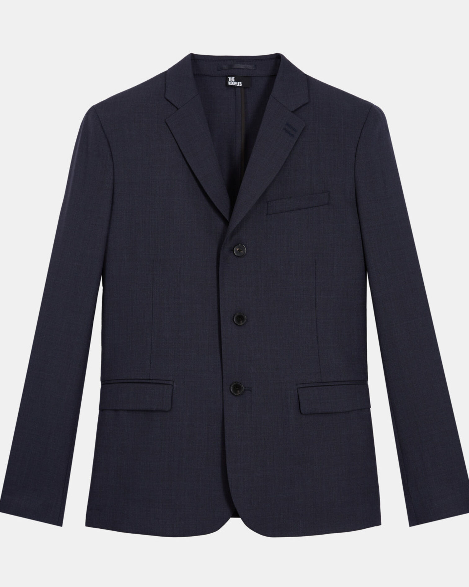 Navy blue wool suit jacket, NAVY, hi-res image number null