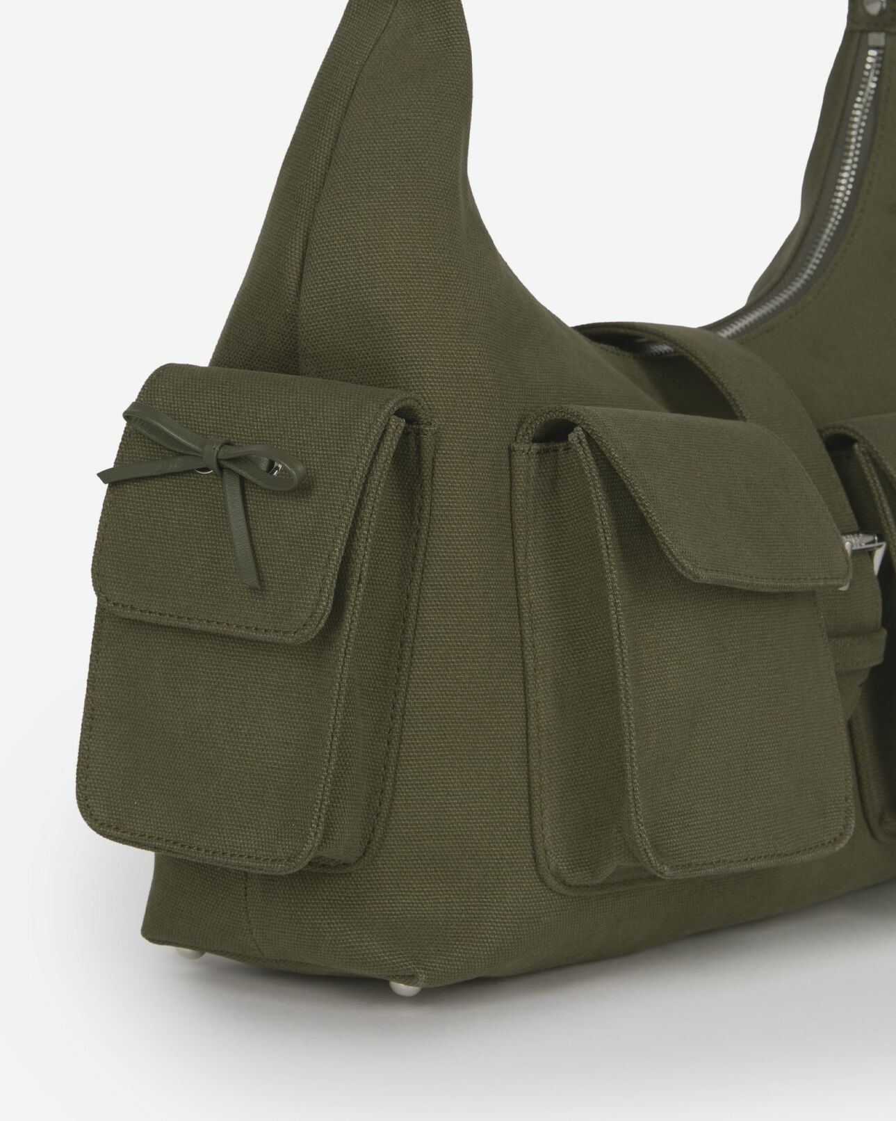 The Kooples WOMEN KAKI amelia xl bag in khaki canvas