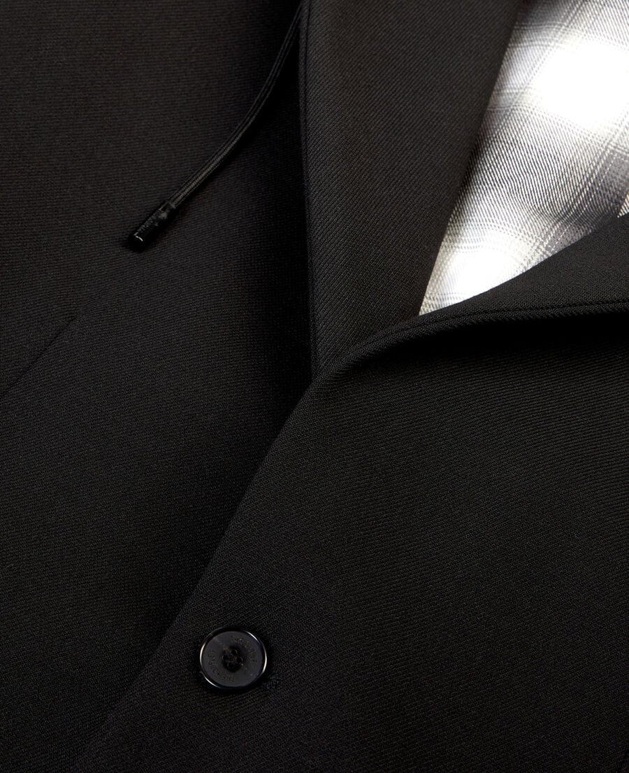 The Kooples HOMME BLACK veste avec capuche noire