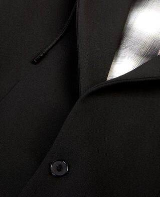 The Kooples HOMME BLACK veste avec capuche noire