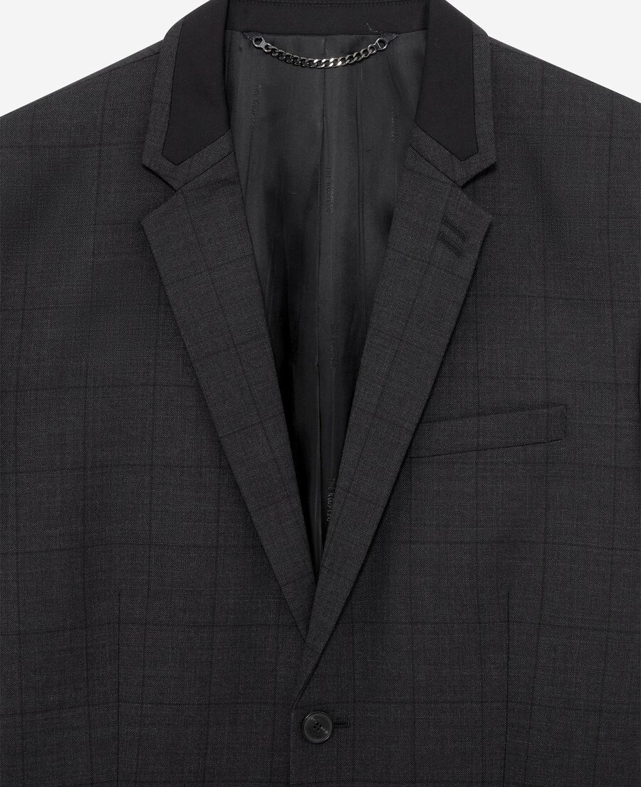 The Kooples HERREN BLACK black check suit jacket