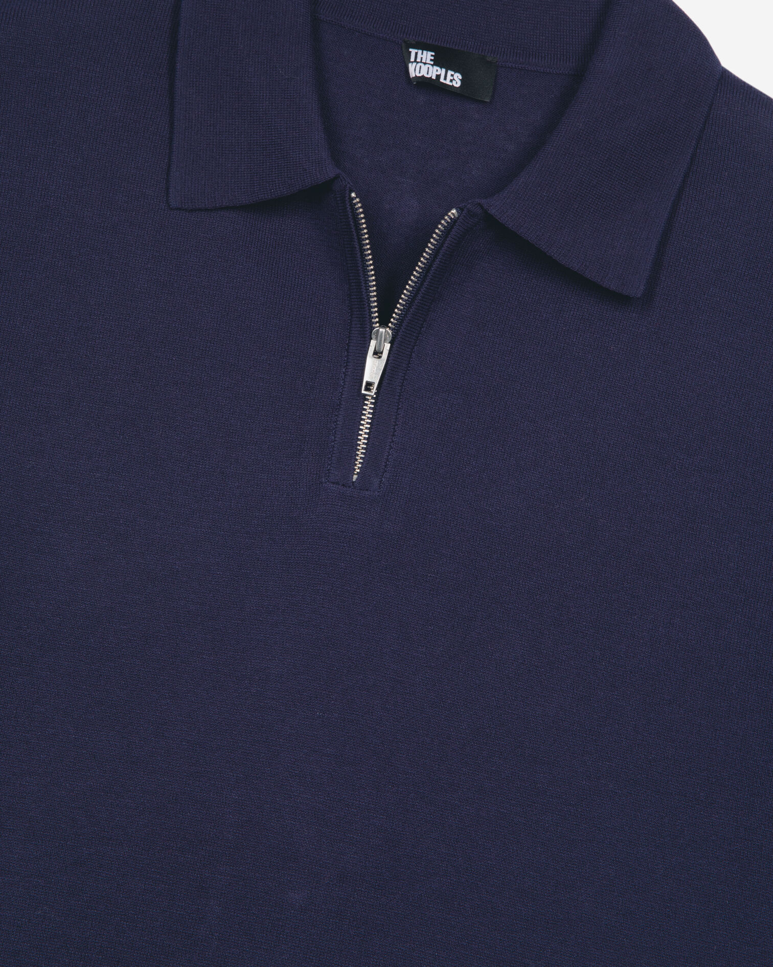 Navy blue knit polo, NAVY, hi-res image number null