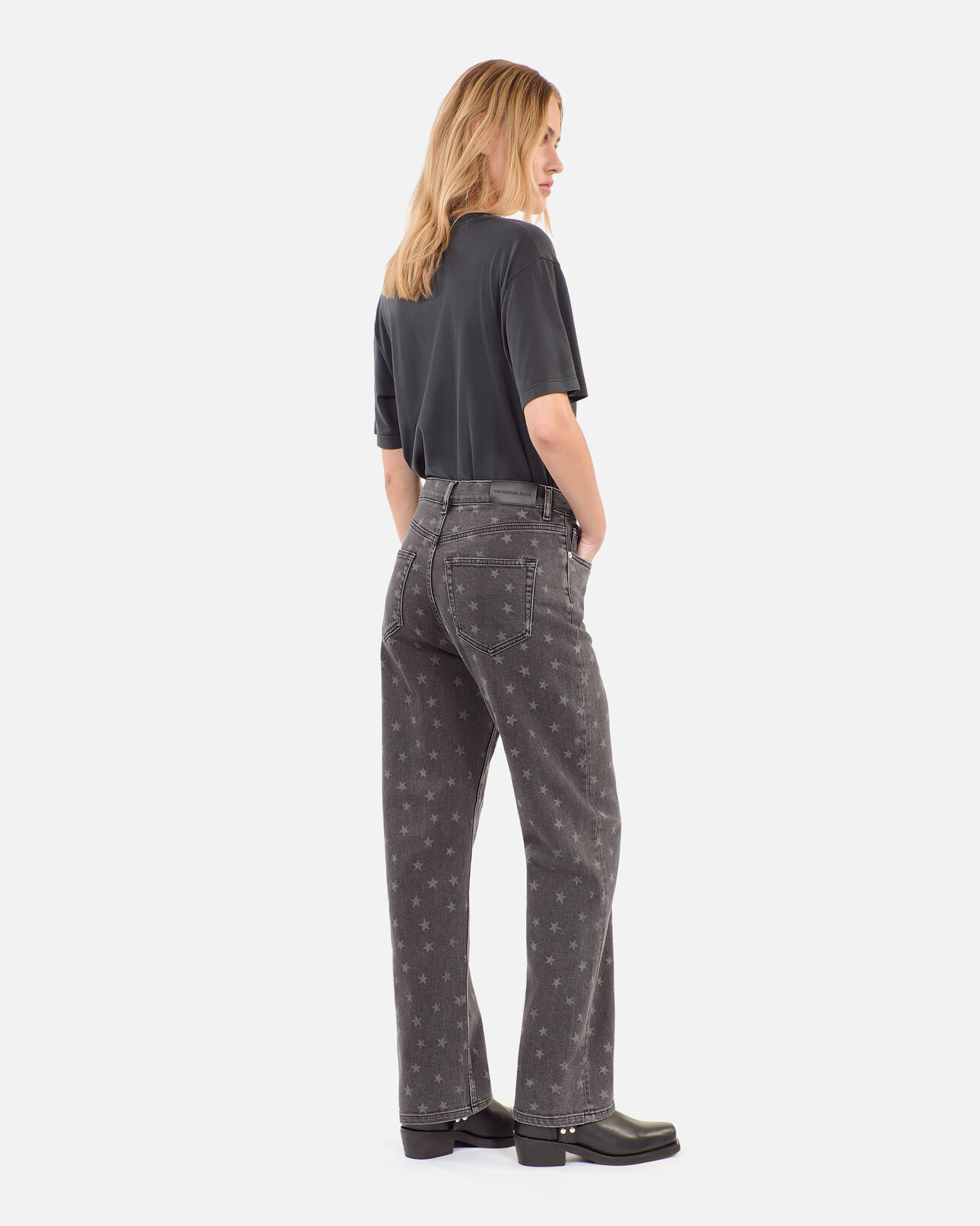 The Kooples WOMEN BLACK star printed boyfriend jeans