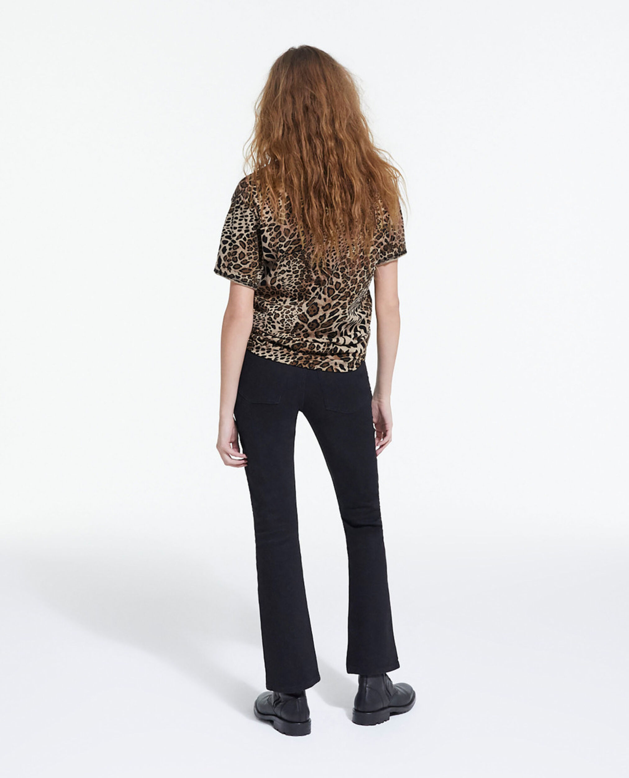Cotton T-shirt with leopard print, LEOPARD, hi-res image number null