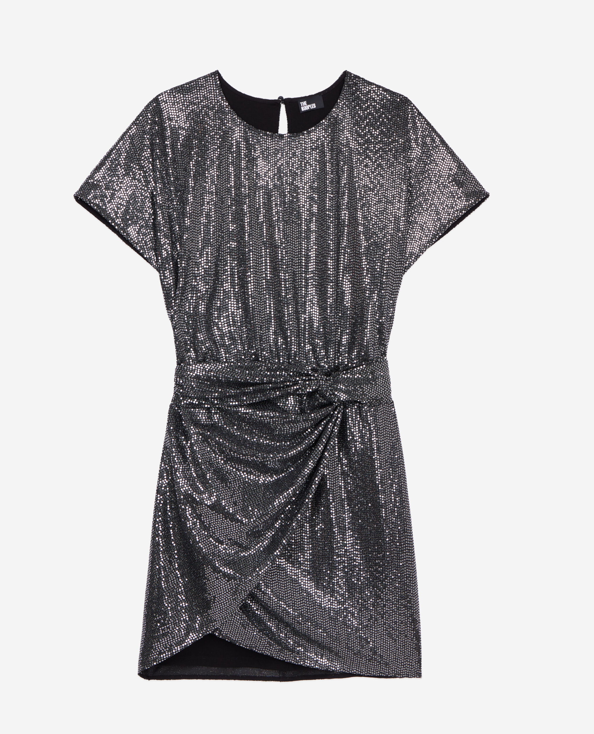 Short metallic dress, SILVER, hi-res image number null