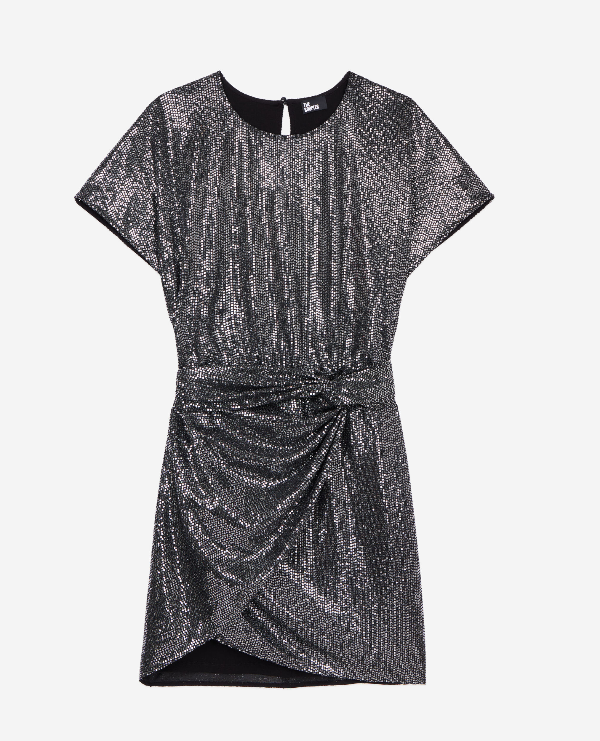 Kurzes Kleid mit Metalliceffekt, SILVER, hi-res image number null