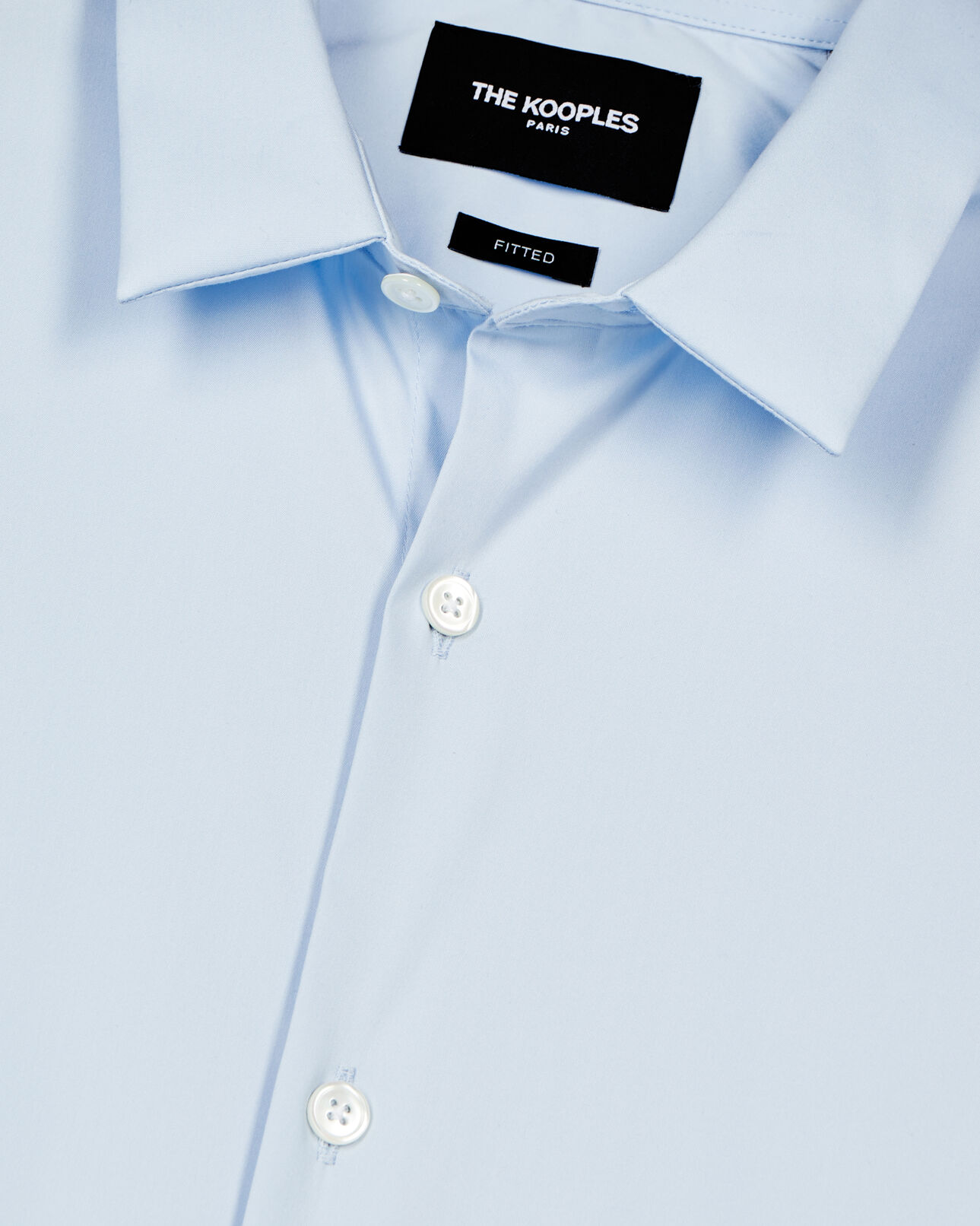 The Kooples MEN BLUE SKY sky blue poplin formal shirt