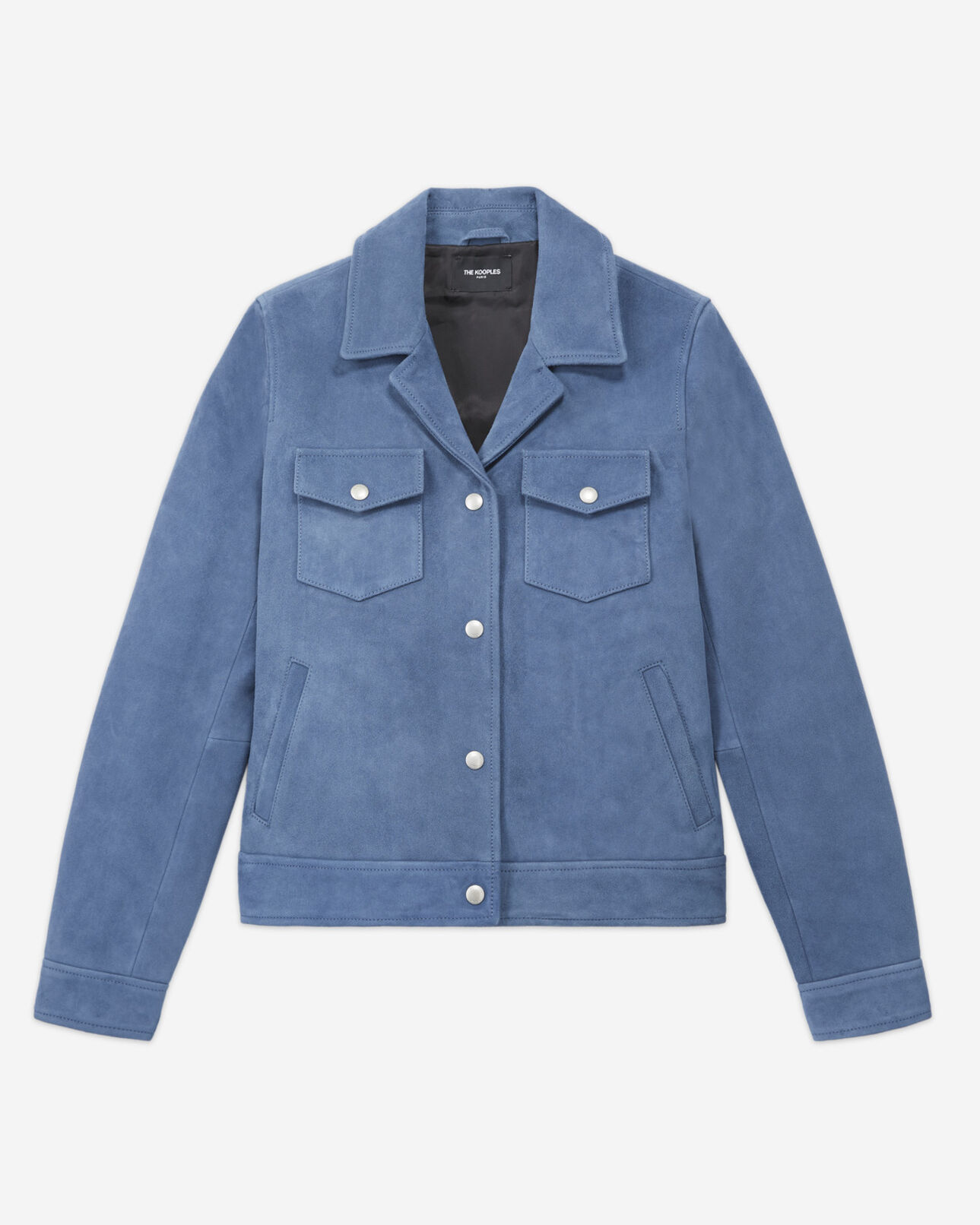 The Kooples F BLUE suede leather jacket