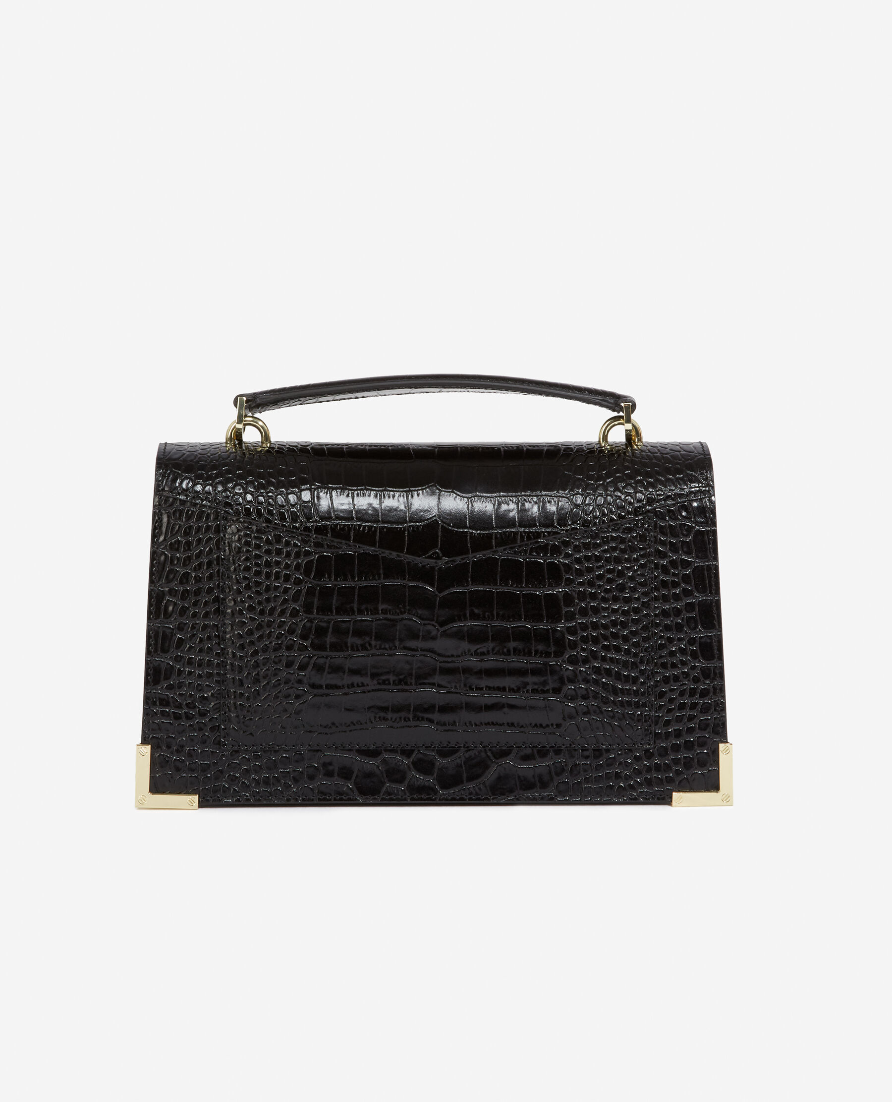 Sac Emily medium en cuir emboss noir The Kooples France