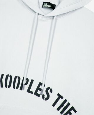 The Kooples H LIGHT GREY hooded sweatshirt with grey screen print