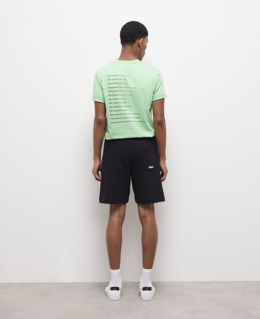 The Kooples H BLACK black fleece shorts