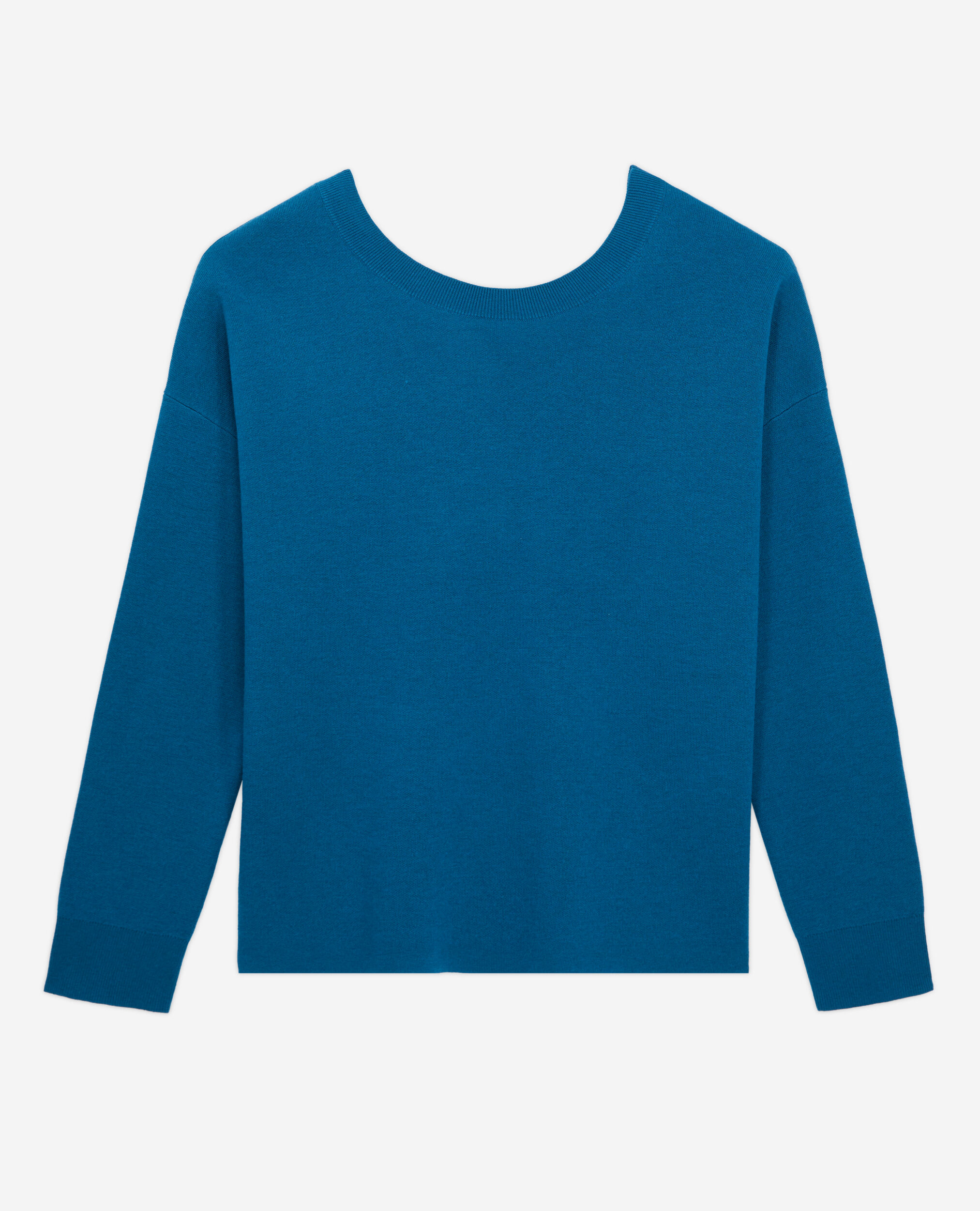 Pull bleu avec boutonnage dans le dos, MEDIUM BLUE, hi-res image number null