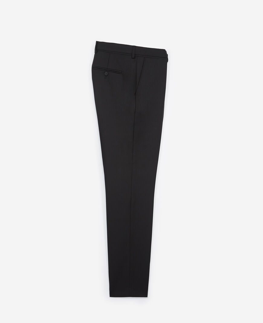 The Kooples MEN BLACK black wool fitted suit trousers