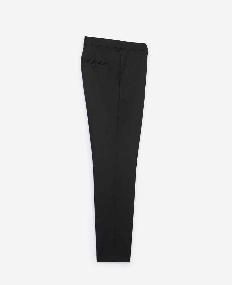 The Kooples MEN BLACK black wool fitted suit trousers