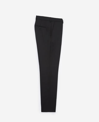 The Kooples MEN BLACK black wool fitted suit trousers
