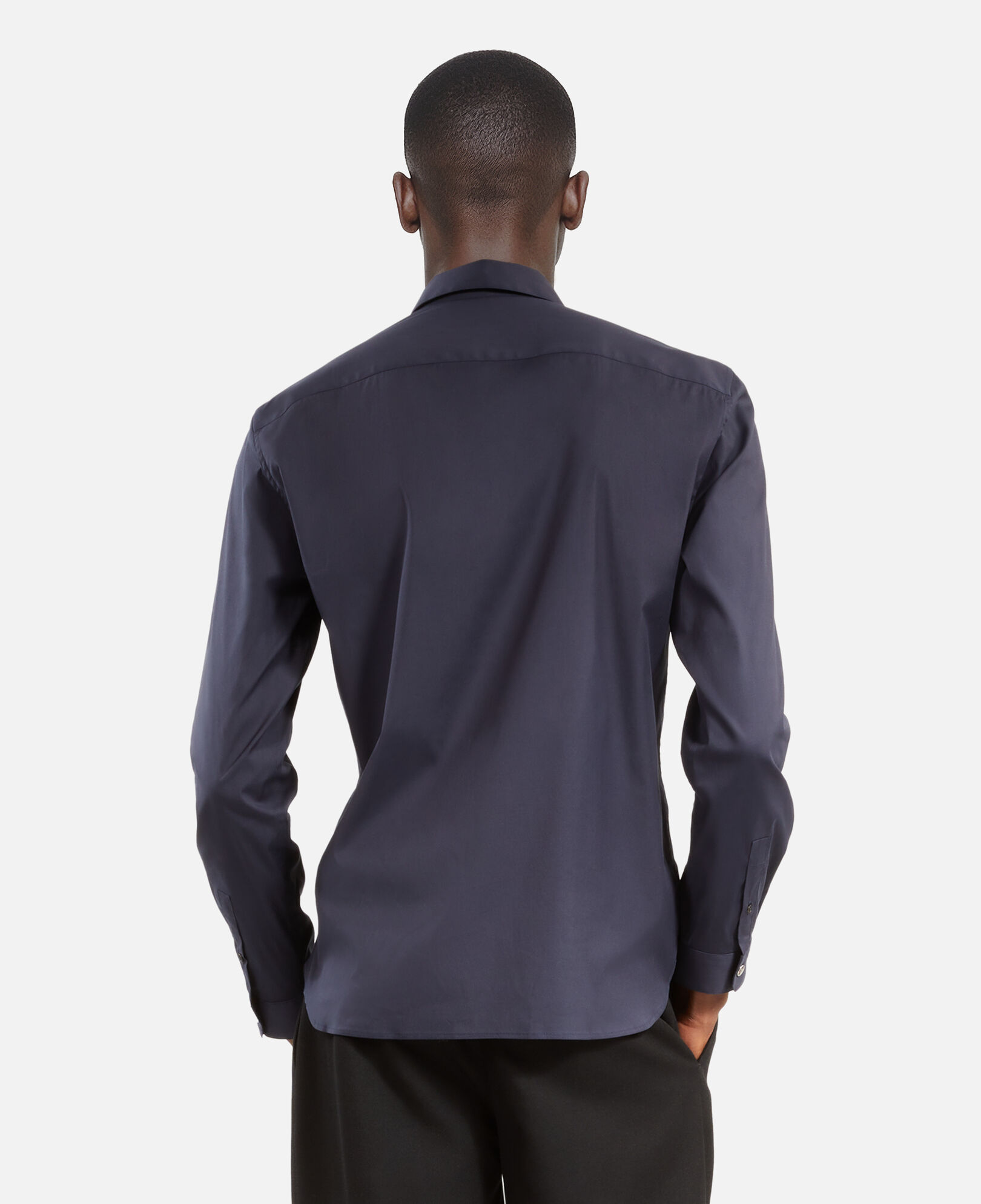 The Kooples MEN NAVY navy blue poplin shirt