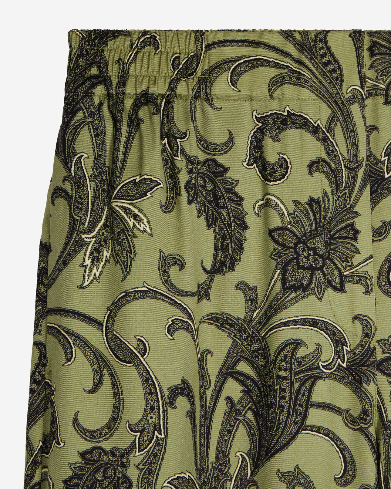 The Kooples WOMEN KAKI BLACK printed trousers
