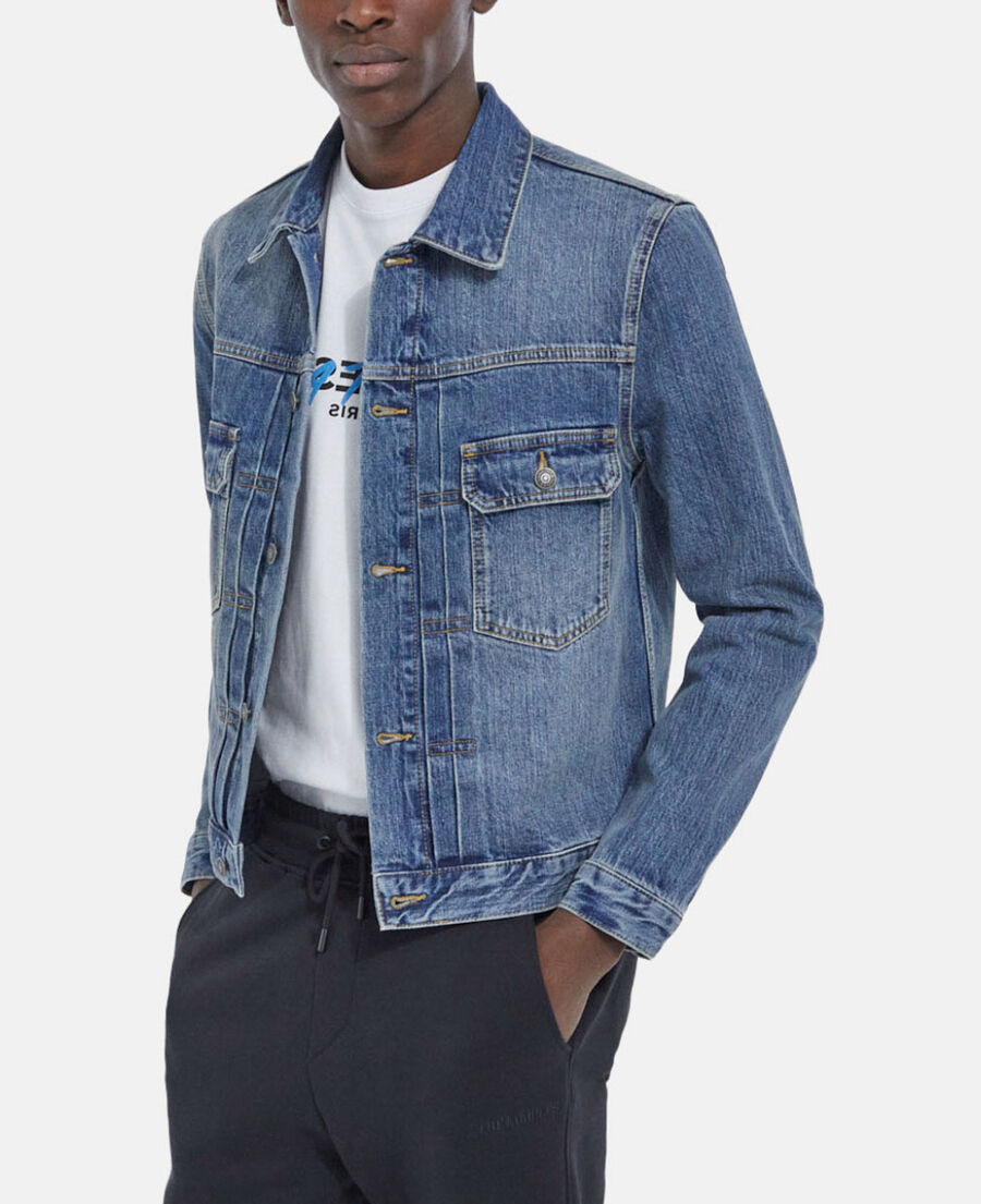 The Kooples HOMME BLUE WASHED veste en jean