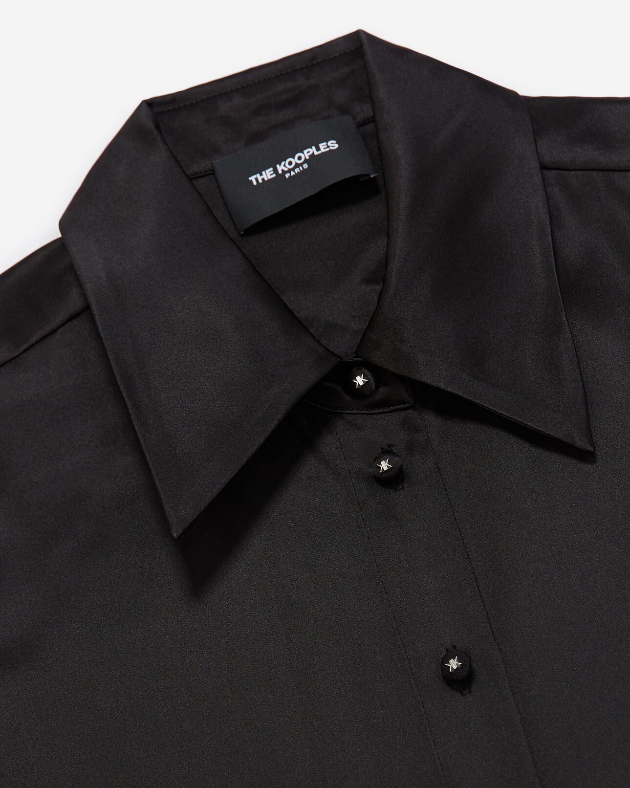 The Kooples FEMME BLACK chemise noire soie satin