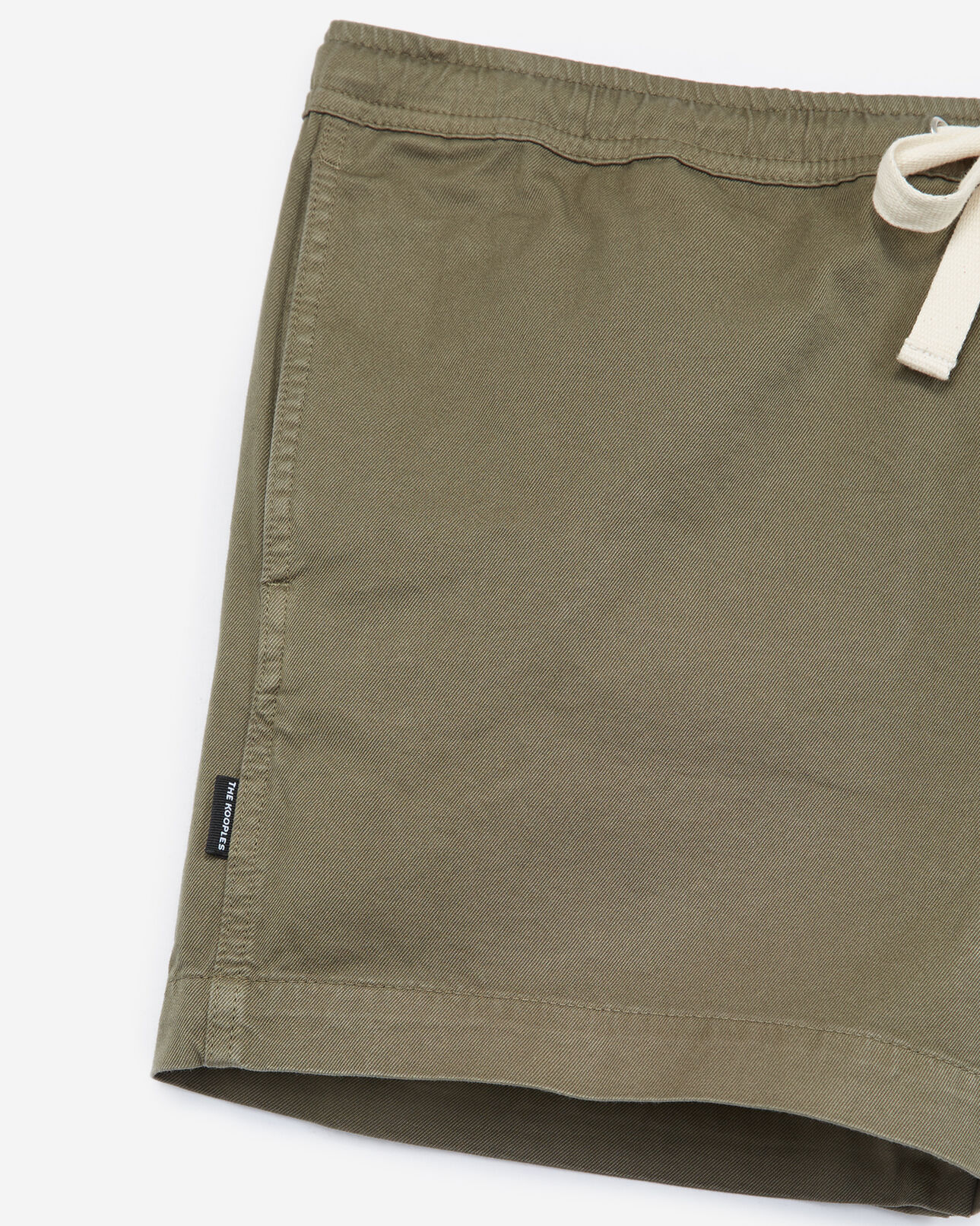 The Kooples HOMME VINTAGE KAKI short kaki coton à taille élastique