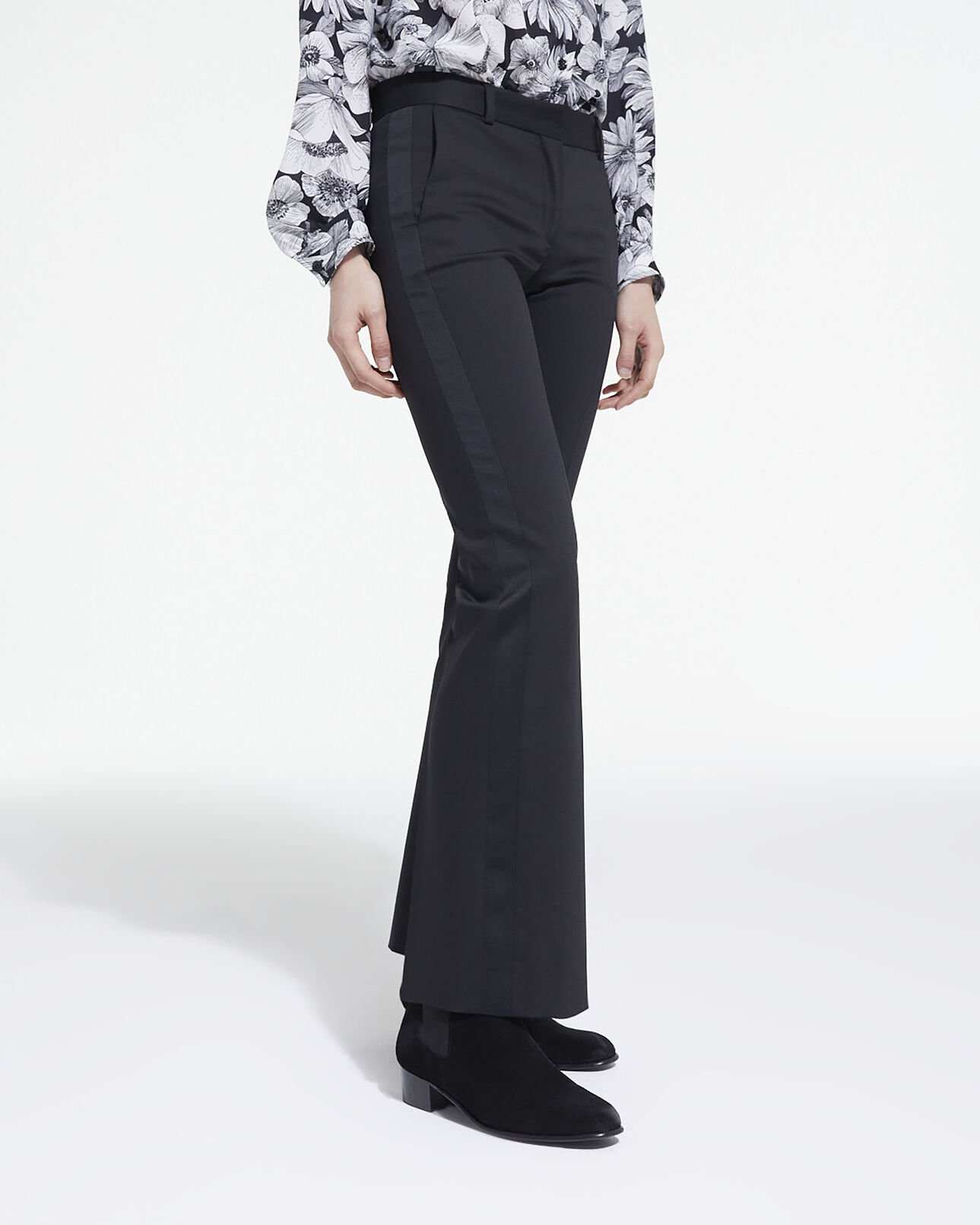 The Kooples DAMEN BLACK schwarze anzughose aus wolle
