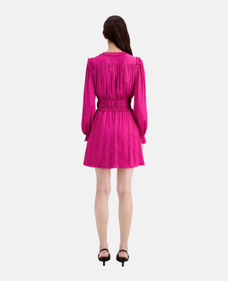 robe courte rose avec fronces