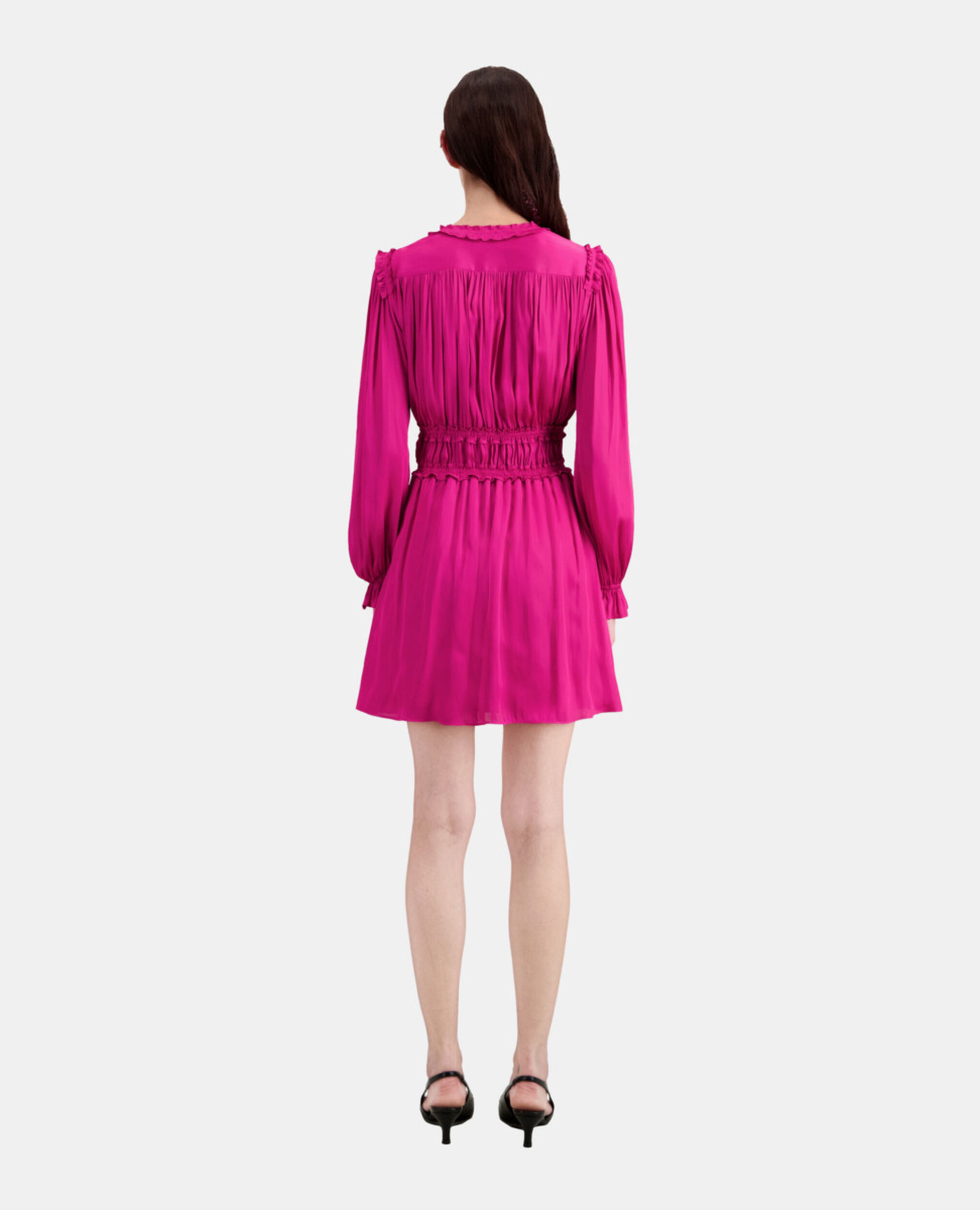 Robe courte rose avec fronces, PINK, hi-res image number null