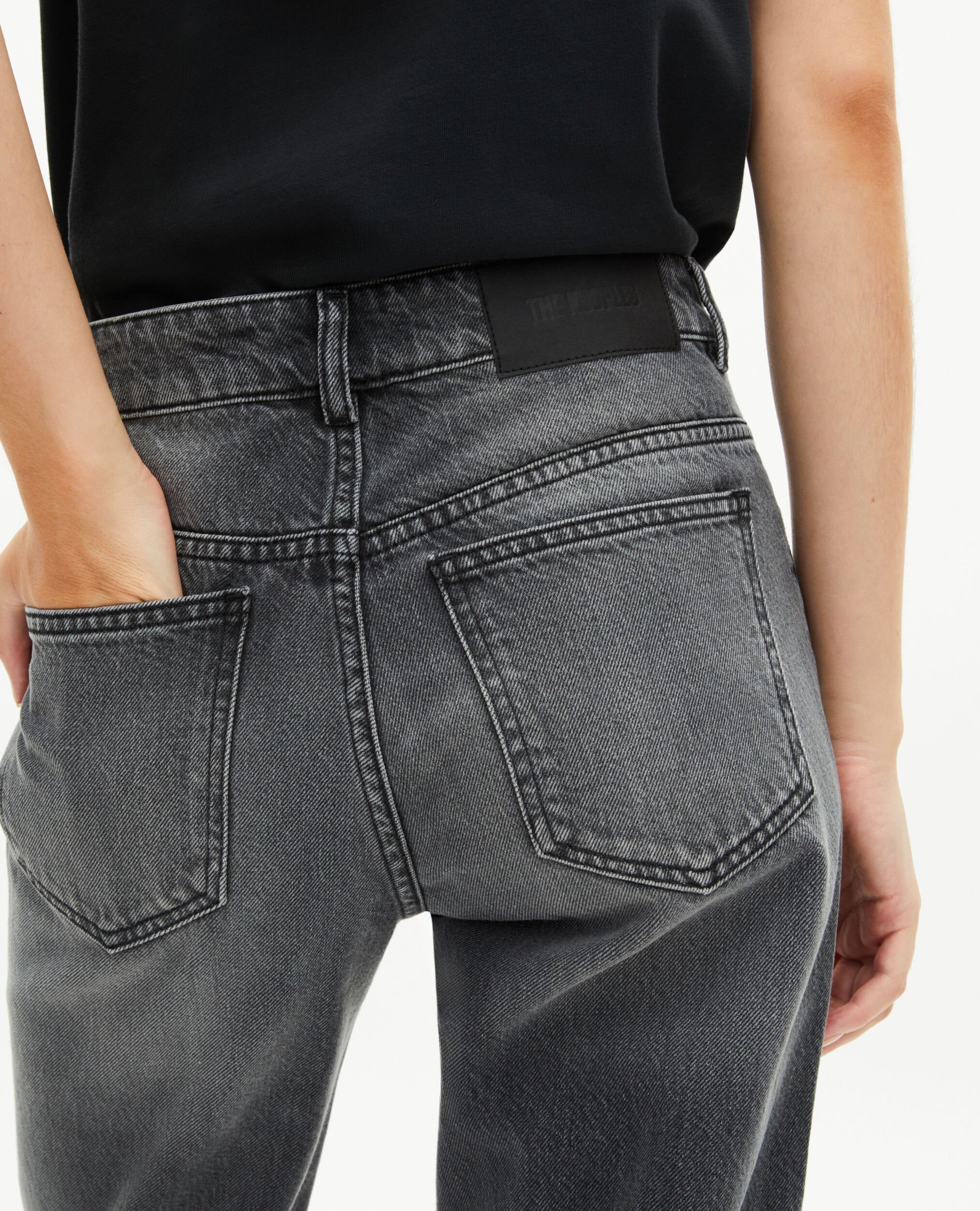 Black wide-leg jeans, BLACK, hi-res image number null