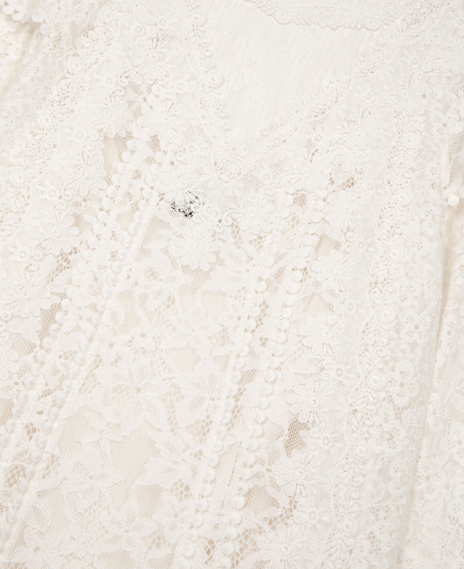 The Kooples WOMEN ECRU short ecru lace dress