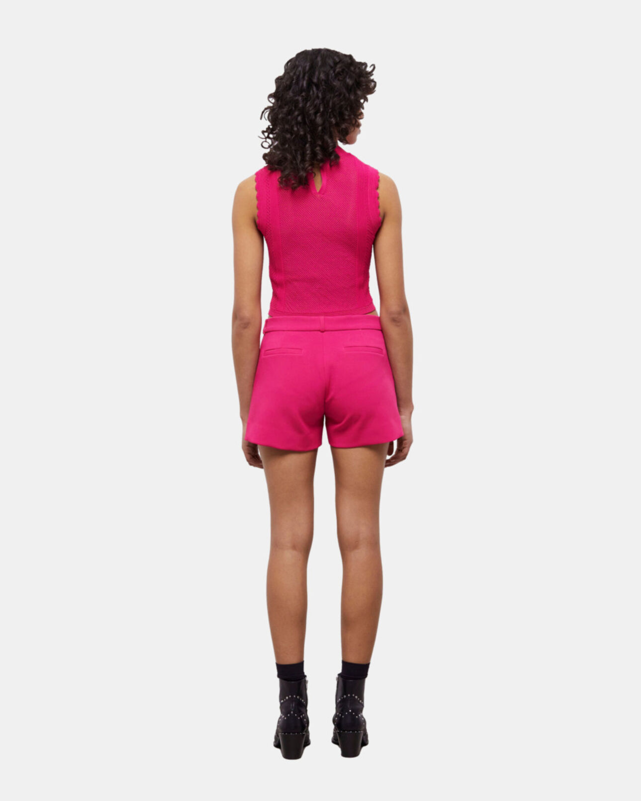 The Kooples F PINK pink crêpe suit shorts