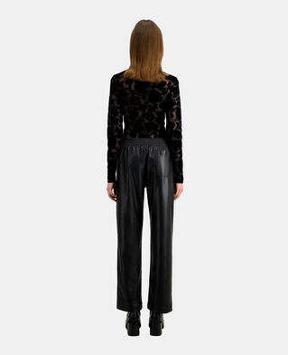 The Kooples F BLACK black leather effect trousers