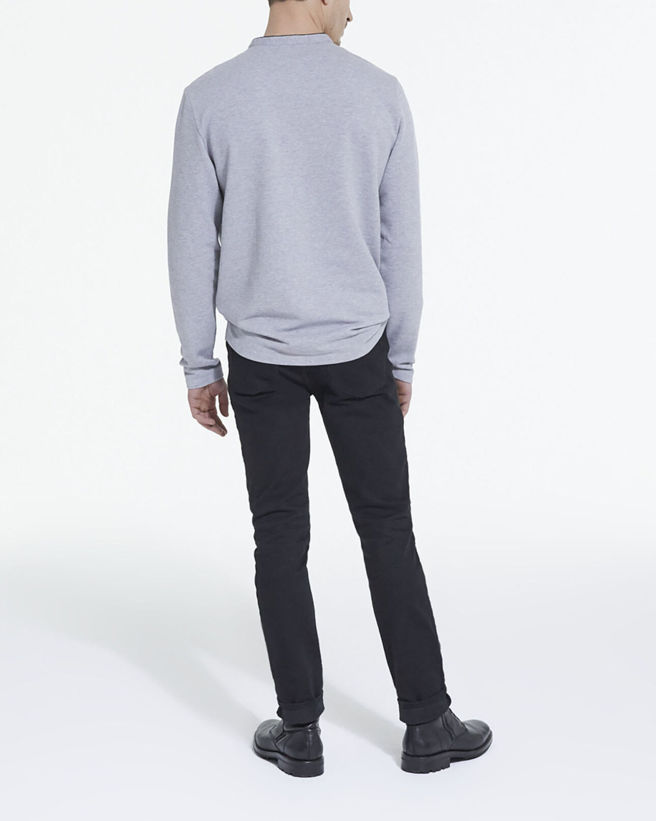 The Kooples MEN GREY MELANGE gray polo