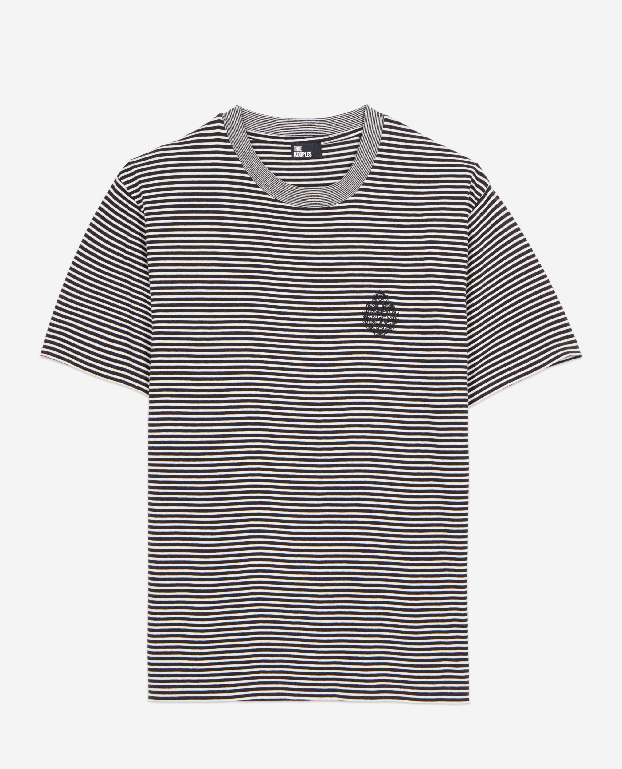 Striped Blazon t-shirt, BLACK / WHITE, hi-res image number null
