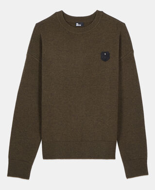 The Kooples H OLIVE NIGHT khaki wool sweater