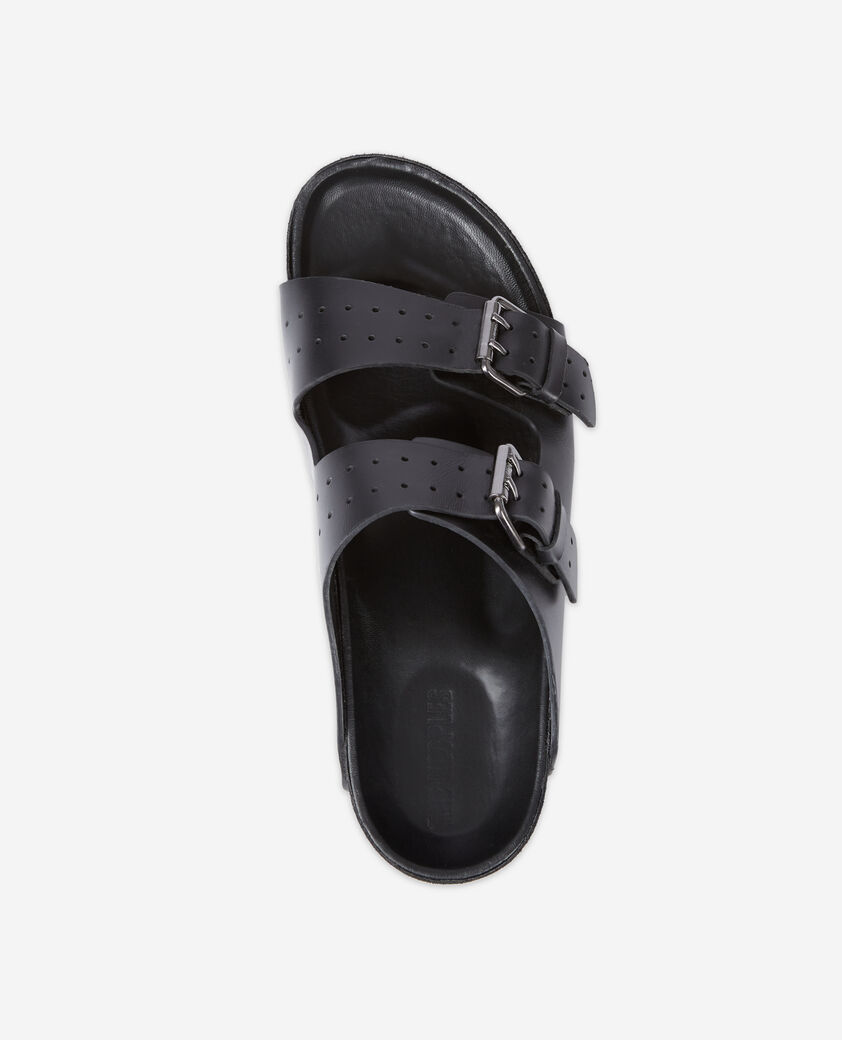 The Kooples MEN BLACK black leather sandals