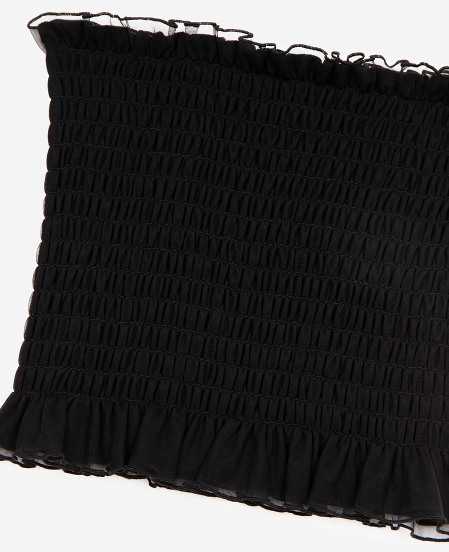 The Kooples DAMEN BLACK schwarzes rauchiges bustier-top