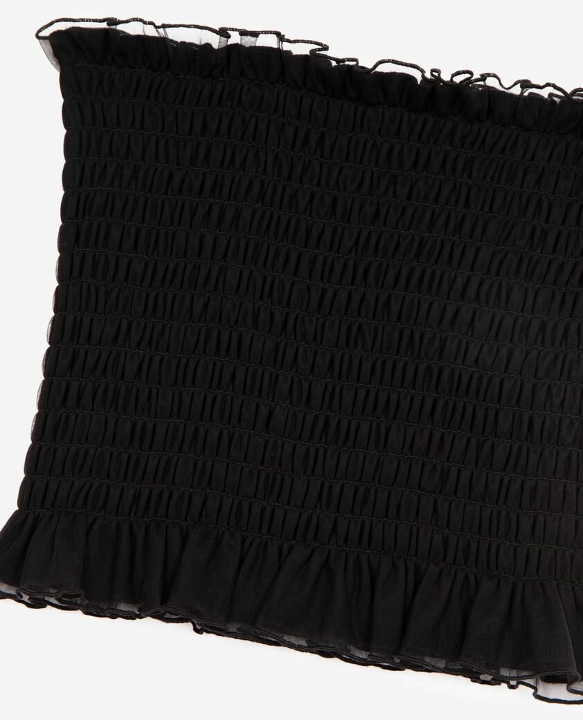 The Kooples DAMEN BLACK schwarzes rauchiges bustier-top