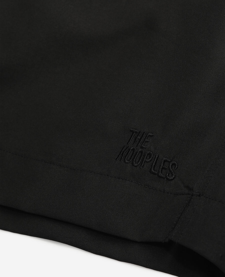 schwarze badeshorts mit logo