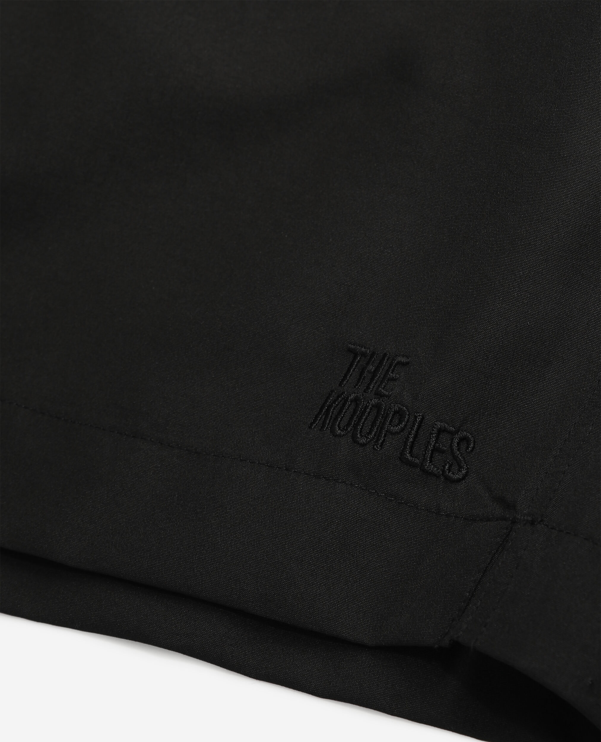 Schwarze Badeshorts mit Logo, BLACK, hi-res image number null
